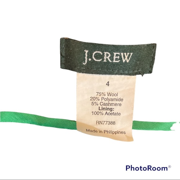 J. Crew cashmere/wool blend Black pea Coat - Picture 7 of 10